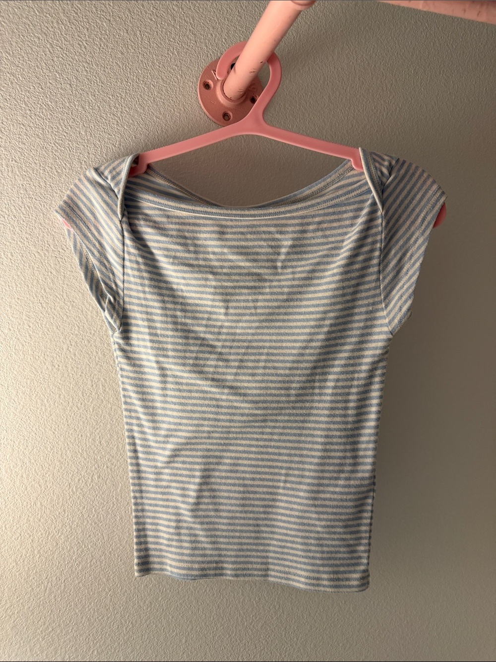 Boat neck striped top